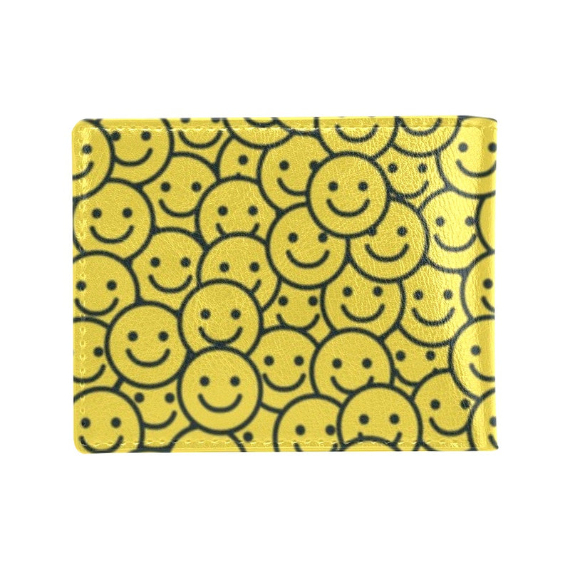 Smiley Face Emoji Print Design LKS302 Men's ID Card Wallet