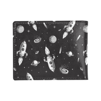 Space Rocket Print Design LKS303 Men's ID Card Wallet