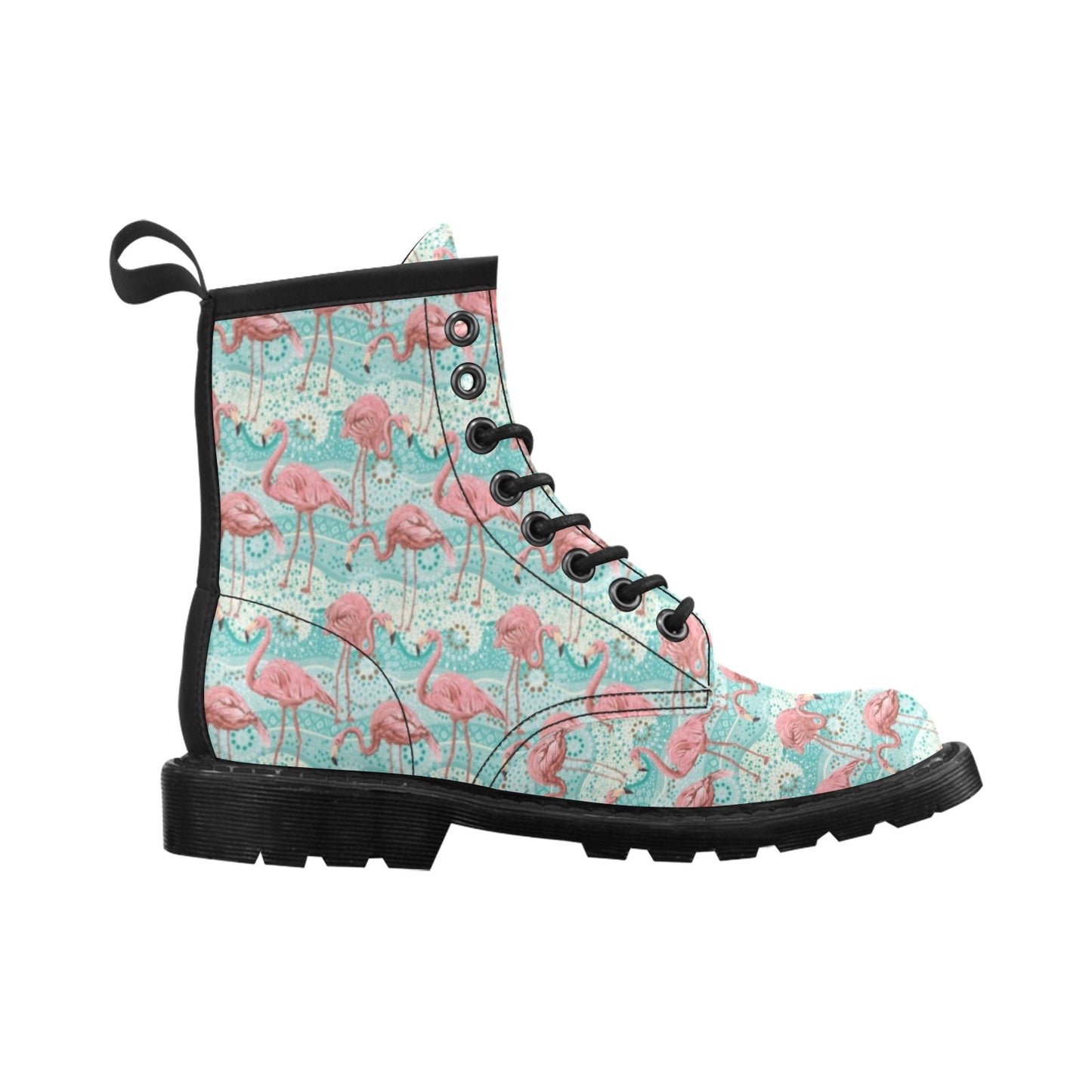 Flamingo Background Themed Print Women's Boots