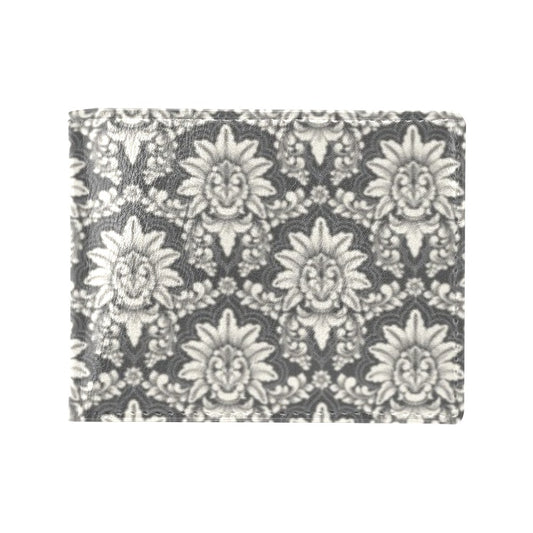 Damask Elegant Print Pattern Men's ID Card Wallet