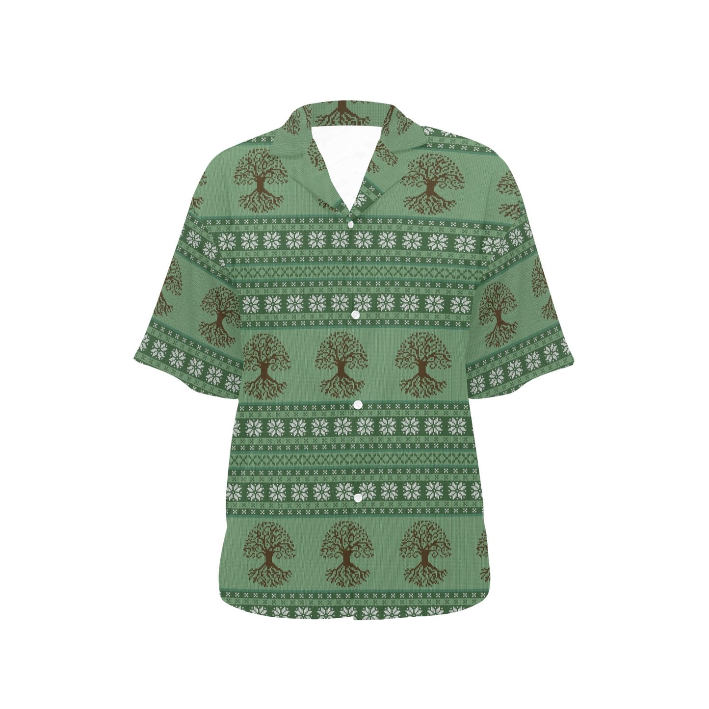 Tree Of Life Knit Style Print Design LKS301 Women's Hawaiian Shirt