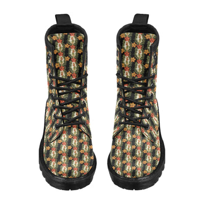 Hawaiian Flower Hula Hibiscus Print Women's Boots