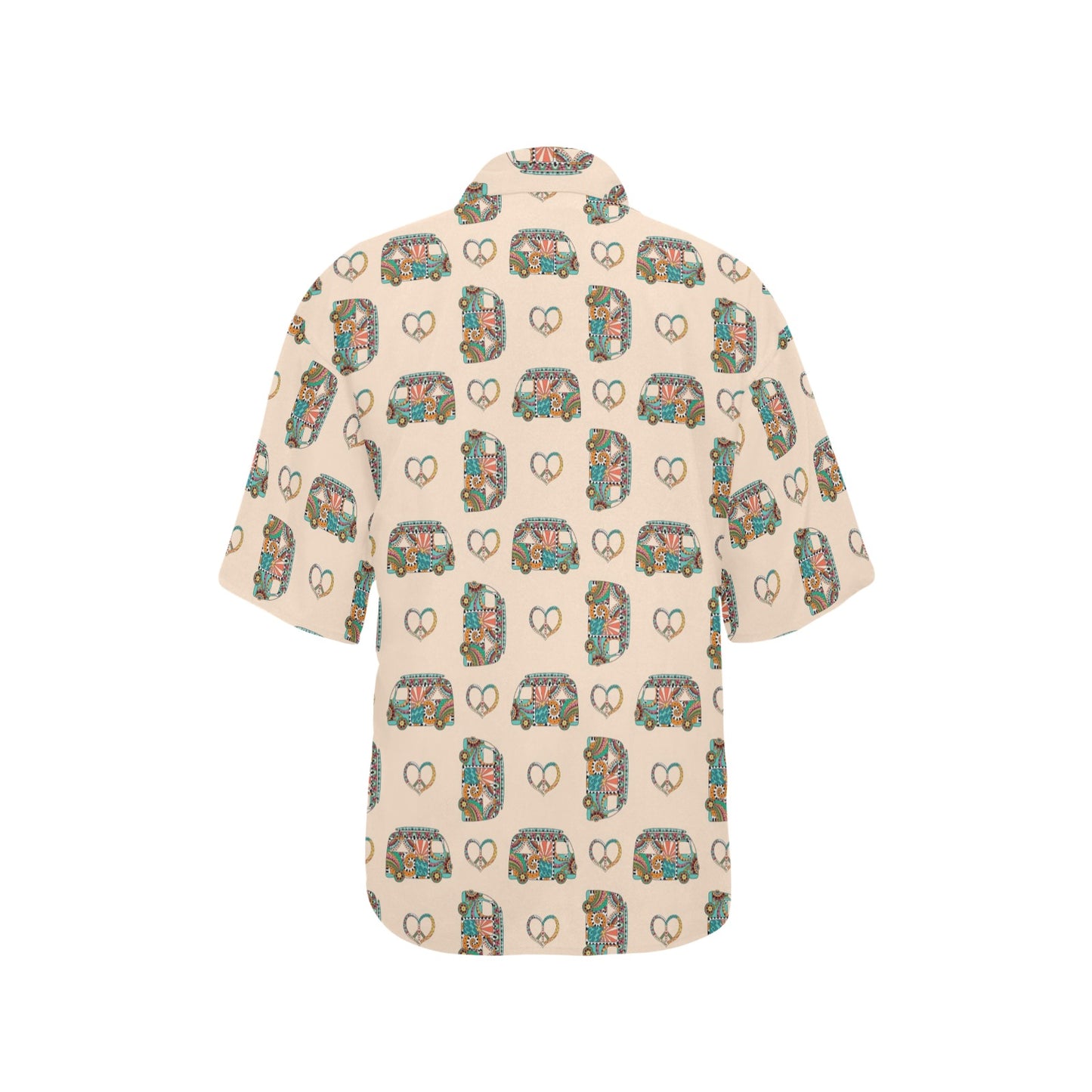 Hippie Van Peace Print Design LKS303 Women's Hawaiian Shirt