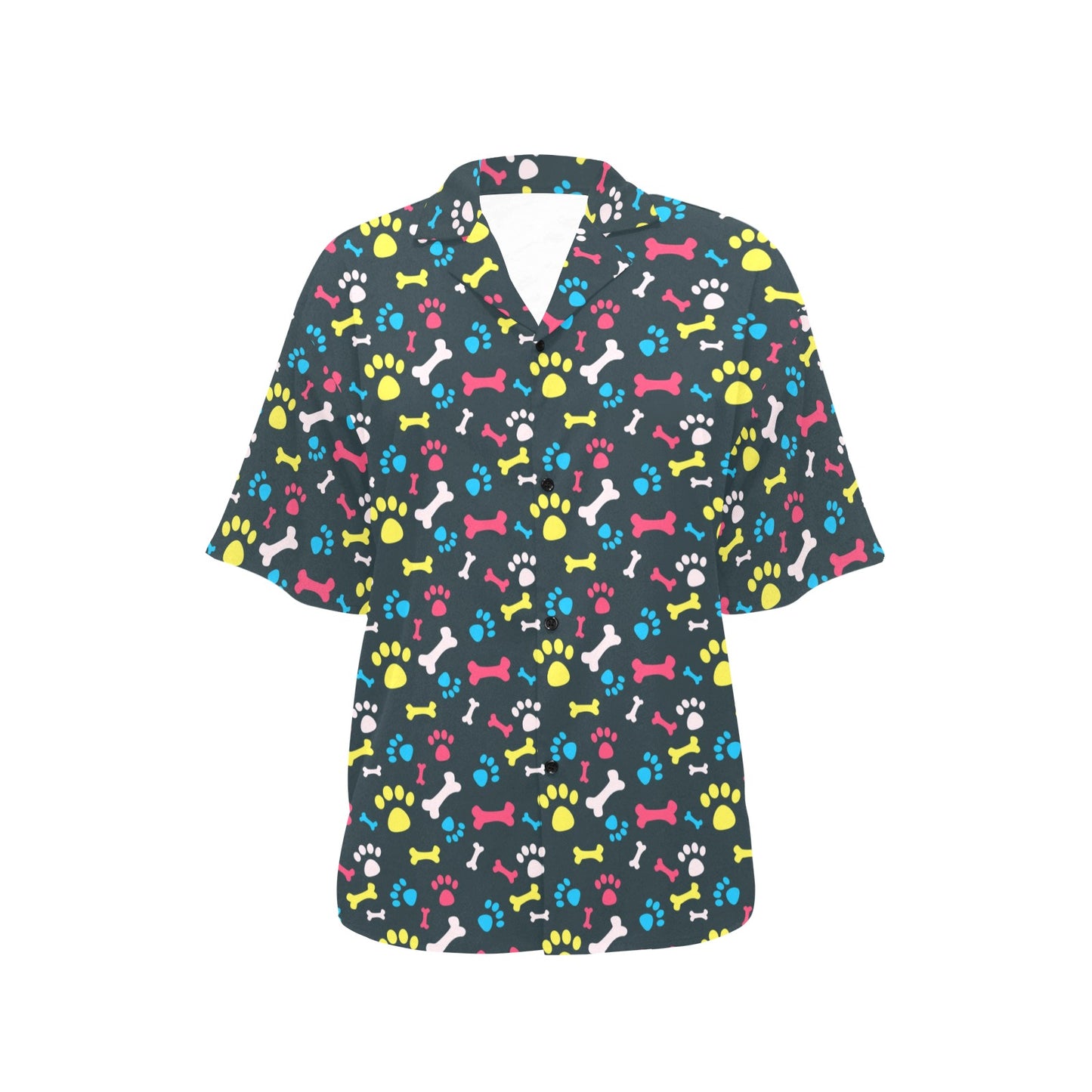 Paw Design Print Women's Hawaiian Shirt