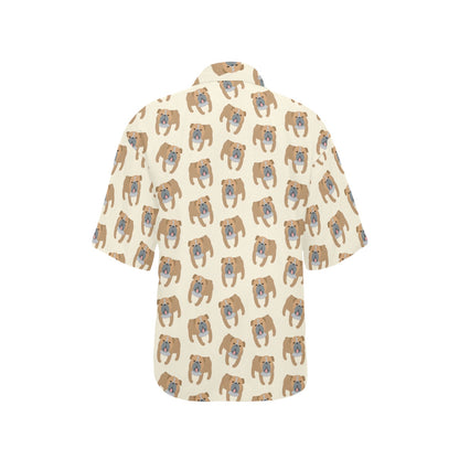 Bulldogs Pattern Print Design 01 Women's Hawaiian Shirt