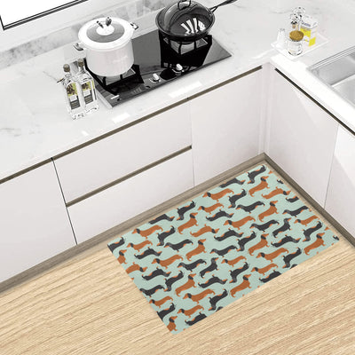 Dachshund Cute Print Pattern Kitchen Mat