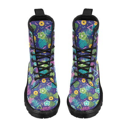 Hawaiian Themed Pattern Print Design H014 Women's Boots