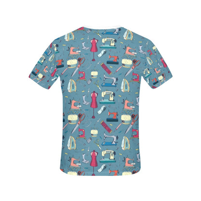 Sewing Equipment Print Design LKS301 Women's  T-shirt