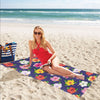 Hibiscus Colorful Print Design LKS301 Beach Towel 32" x 71"