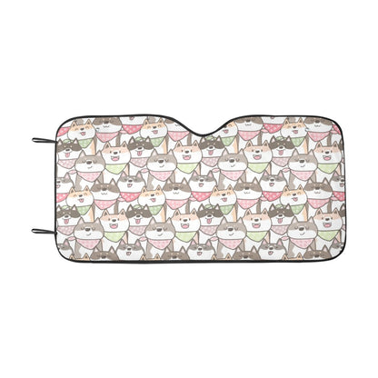 Shiba Inu Print Design LKS305 Car front Windshield Sun Shade