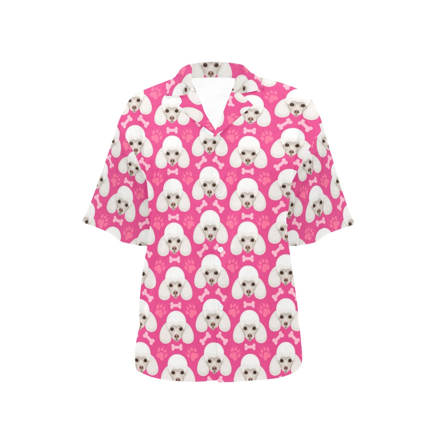 Poodle Pattern Print Design A04 Women's Hawaiian Shirt