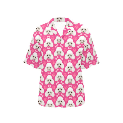 Poodle Pattern Print Design A04 Women's Hawaiian Shirt