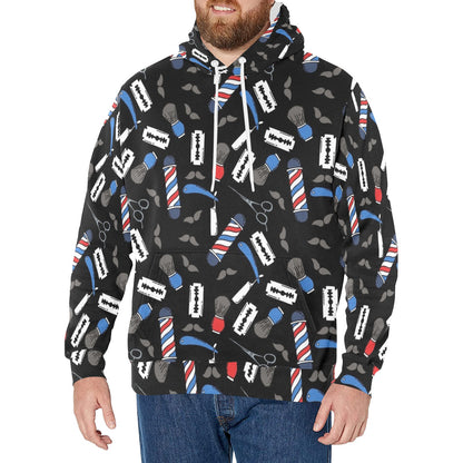 Barber Design Print Pattern JJ007 Men's Pullover Hoodie