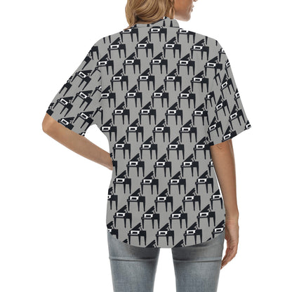 Piano Print Design LKS404 Women's Hawaiian Shirt