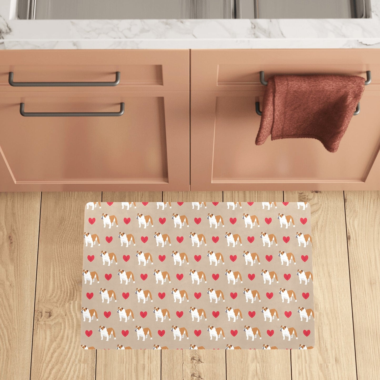 Bulldogs Pattern Print Design 02 Kitchen Mat