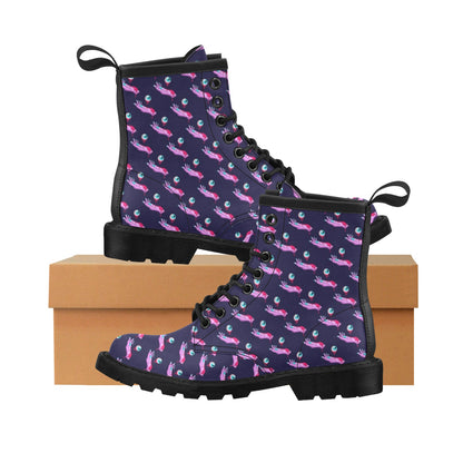 Zombie Pink Hand Design Pattern Print Women's Boots