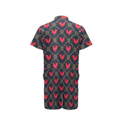 Rooster Pattern Print Design A02 Men's Romper