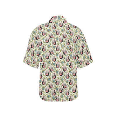 Rooster Print Design Women's Hawaiian Shirt