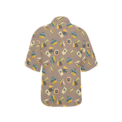 Accounting Financial Pattern Print Design 03 Women's Hawaiian Shirt