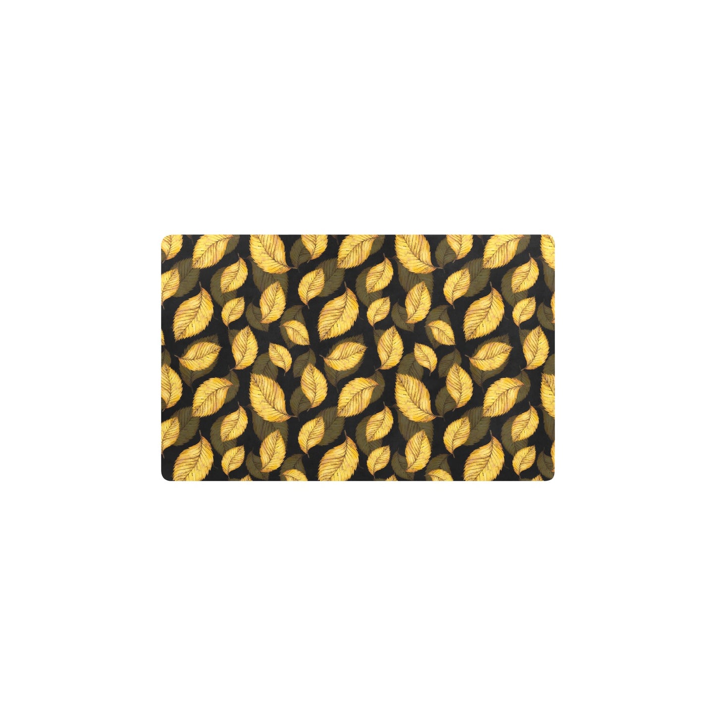 Elm Leave Summer Print Pattern Kitchen Mat