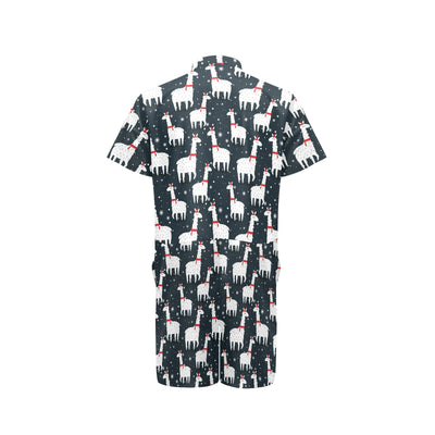 Alpaca Pattern Print Design 04 Men's Romper