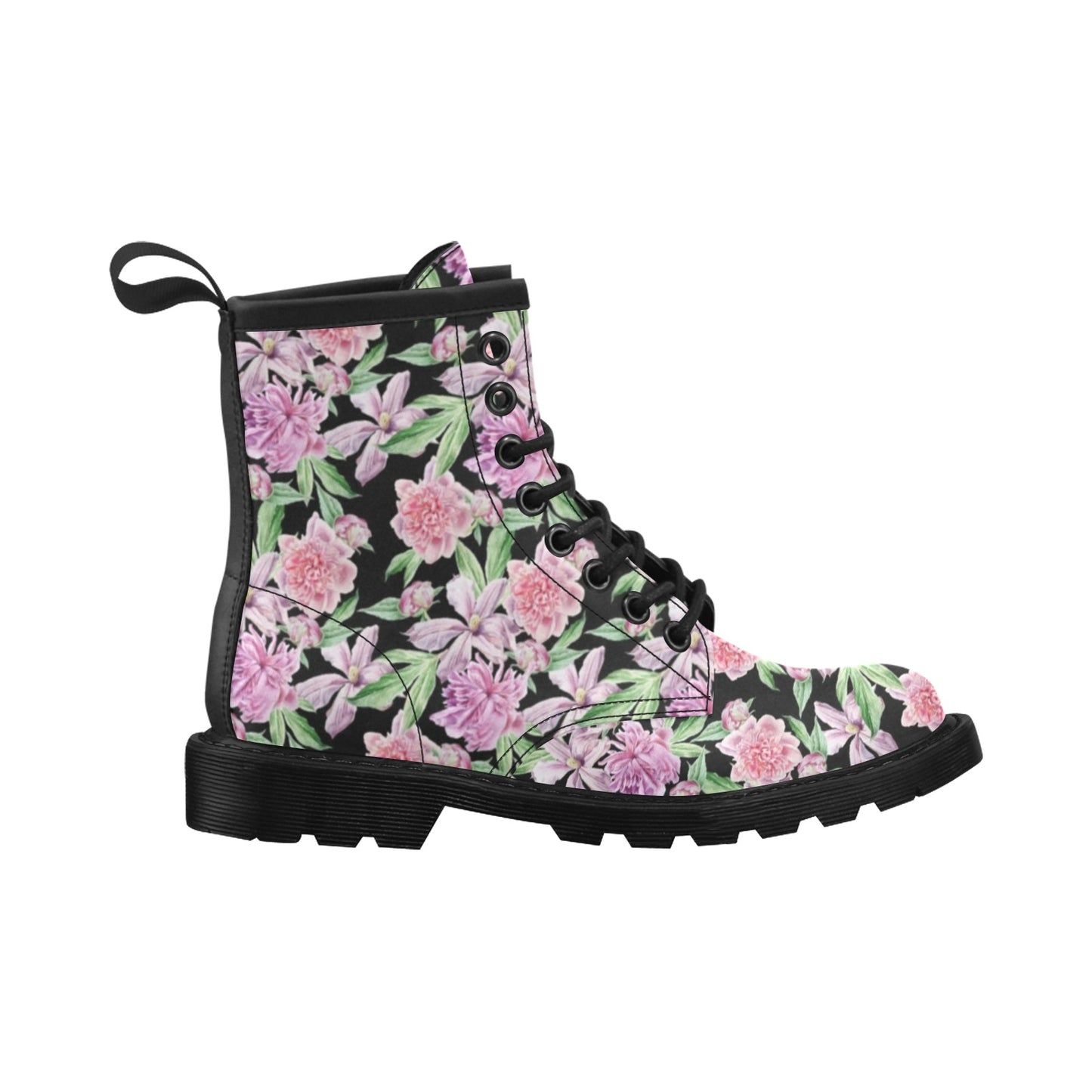 Peony Pattern Print Design PE08 Women's Boots