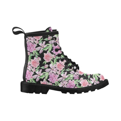Peony Pattern Print Design PE08 Women's Boots