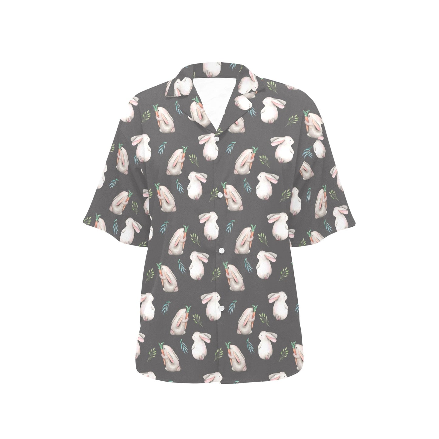 Rabbit Print Design LKS402 Women's Hawaiian Shirt