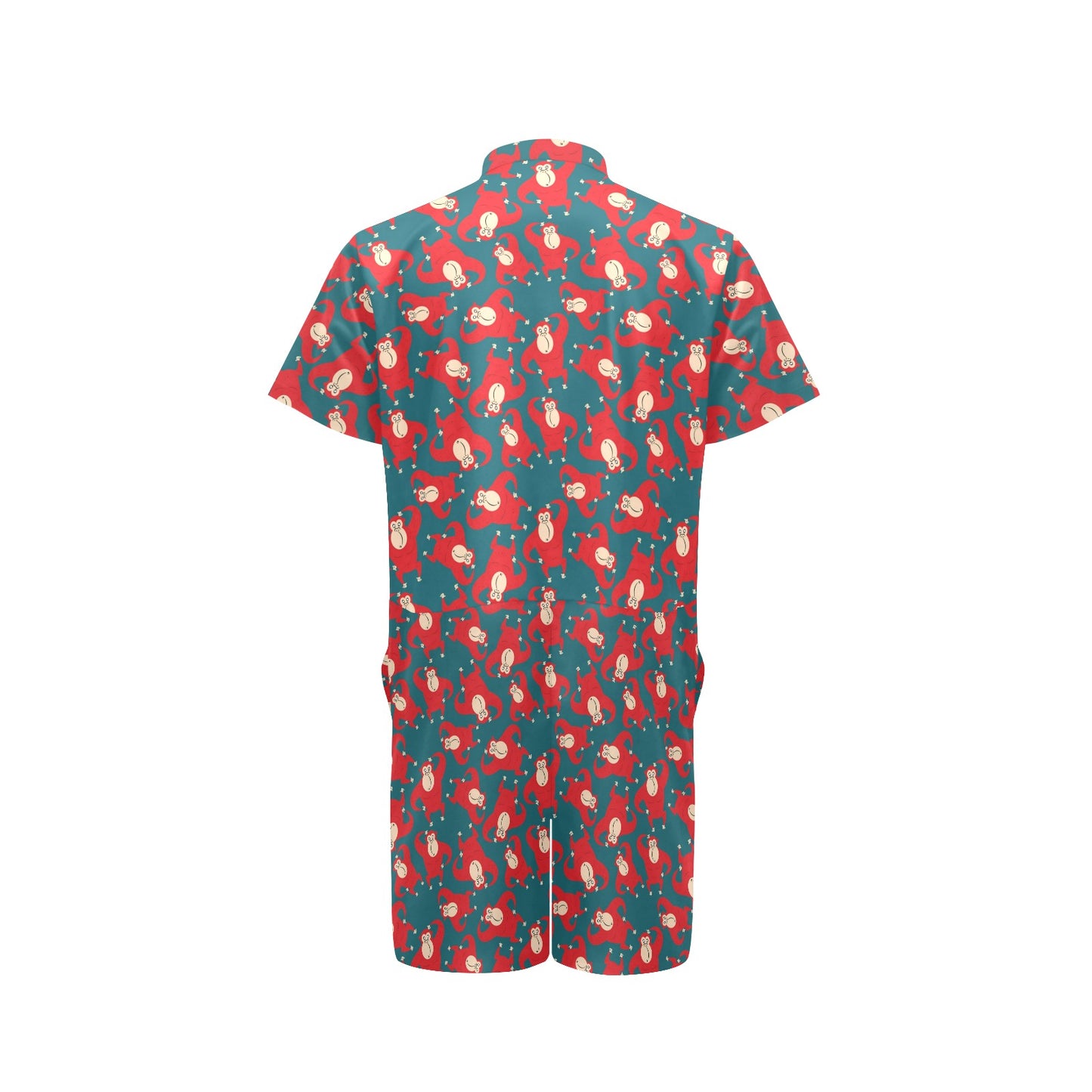 Chimpanzee Pattern Print Design 04 Men's Romper