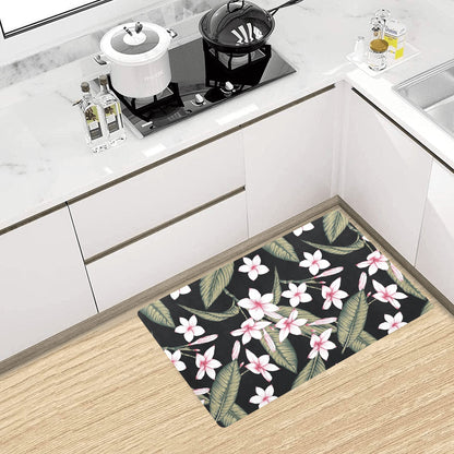 Plumeria Pattern Print Design PM021 Kitchen Mat