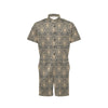 Damask Elegant Luxury Print Pattern Men's Romper