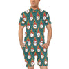 Baseball Fire Print Pattern Men's Romper