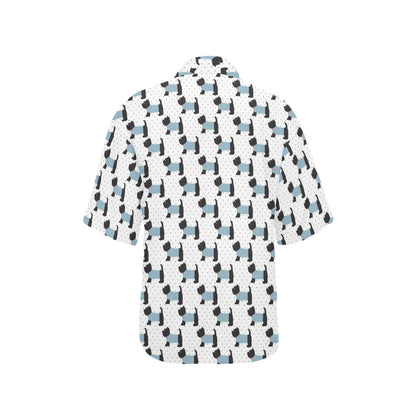 Scottish Terriers Print Design LKS3012 Women's Hawaiian Shirt