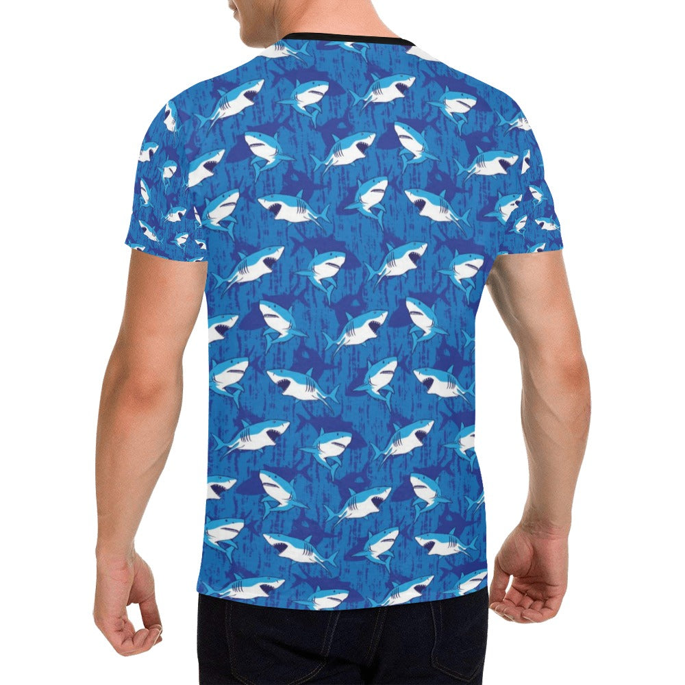 Shark Print Design LKS308 Men's All Over Print T-shirt
