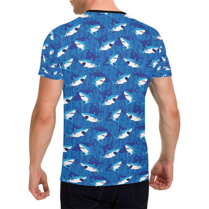 Shark Print Design LKS308 Men's All Over Print T-shirt