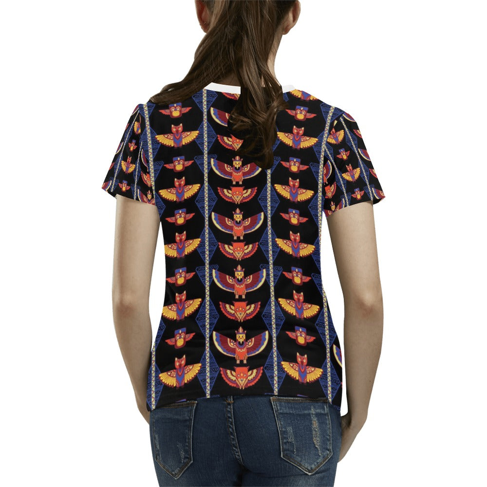 Totem Print Design LKS301 Women's  T-shirt
