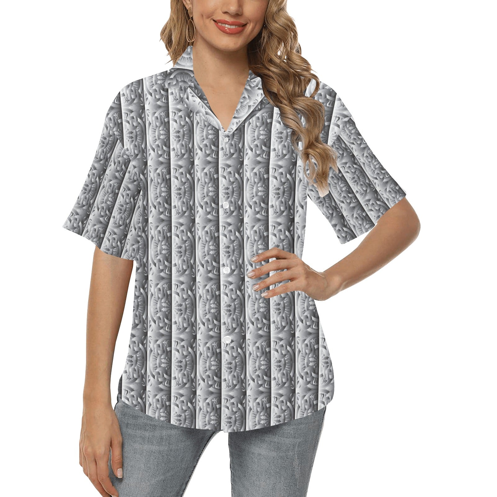 Celtic Pattern Print Design 03 Women's Hawaiian Shirt