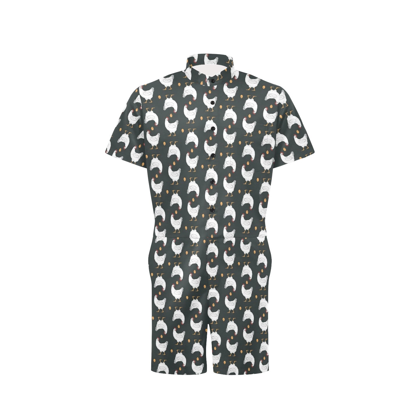 Chicken Pattern Print Design 06 Men's Romper
