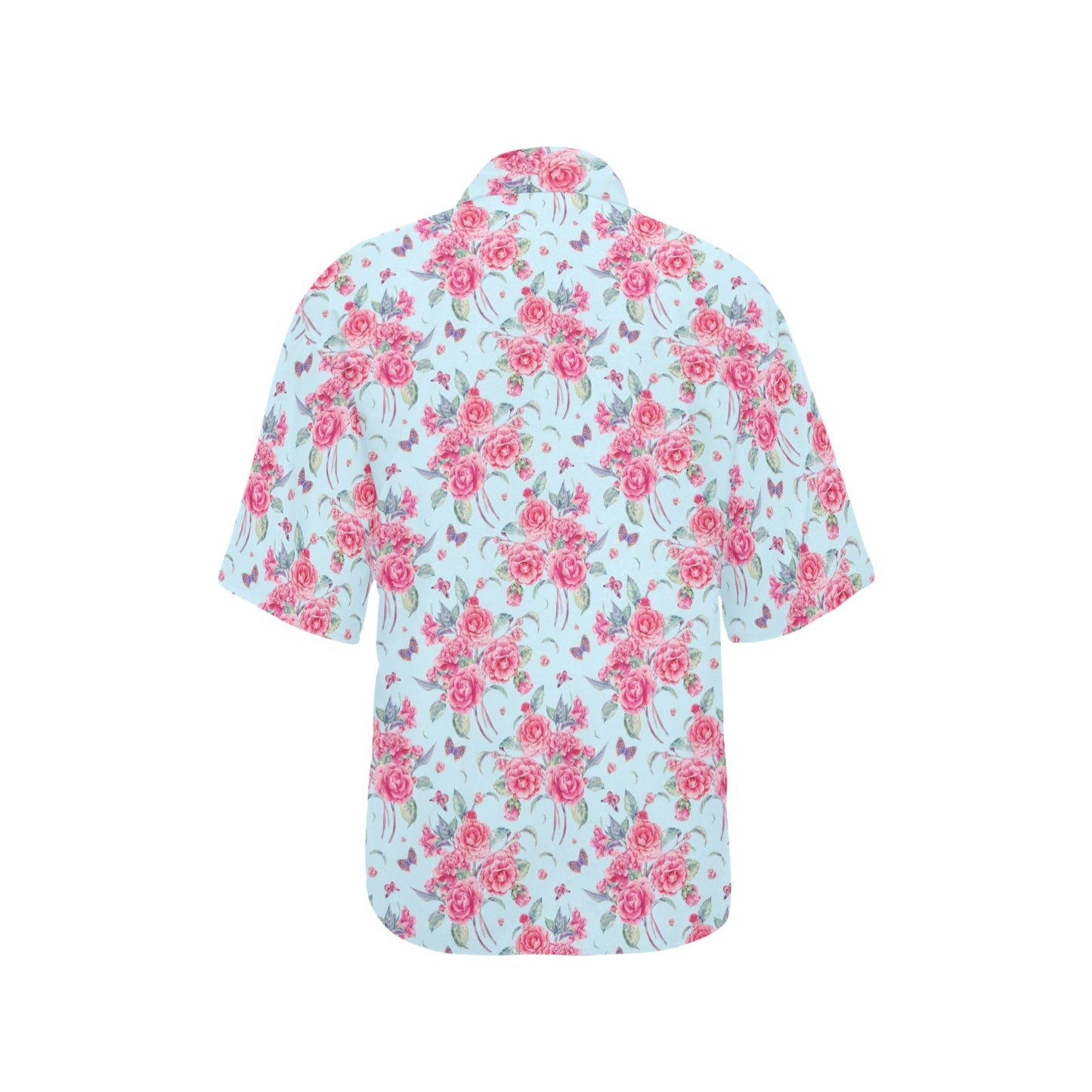 Camellia Pattern Print Design 01 Women's Hawaiian Shirt