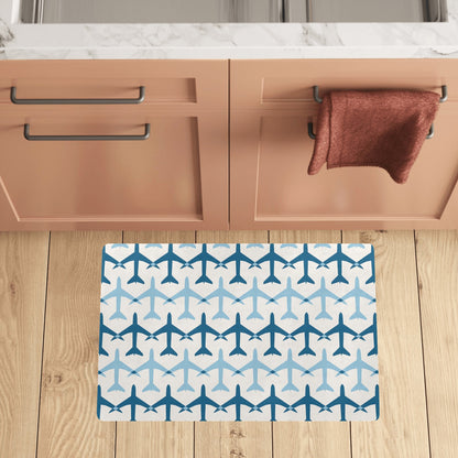Airplane Pattern Print Design 04 Kitchen Mat