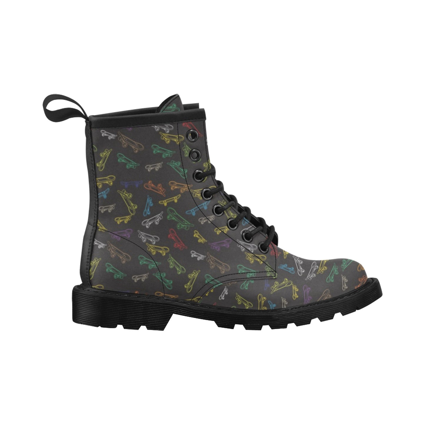 Skateboard Print Design LKS301 Women's Boots