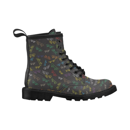 Skateboard Print Design LKS301 Women's Boots