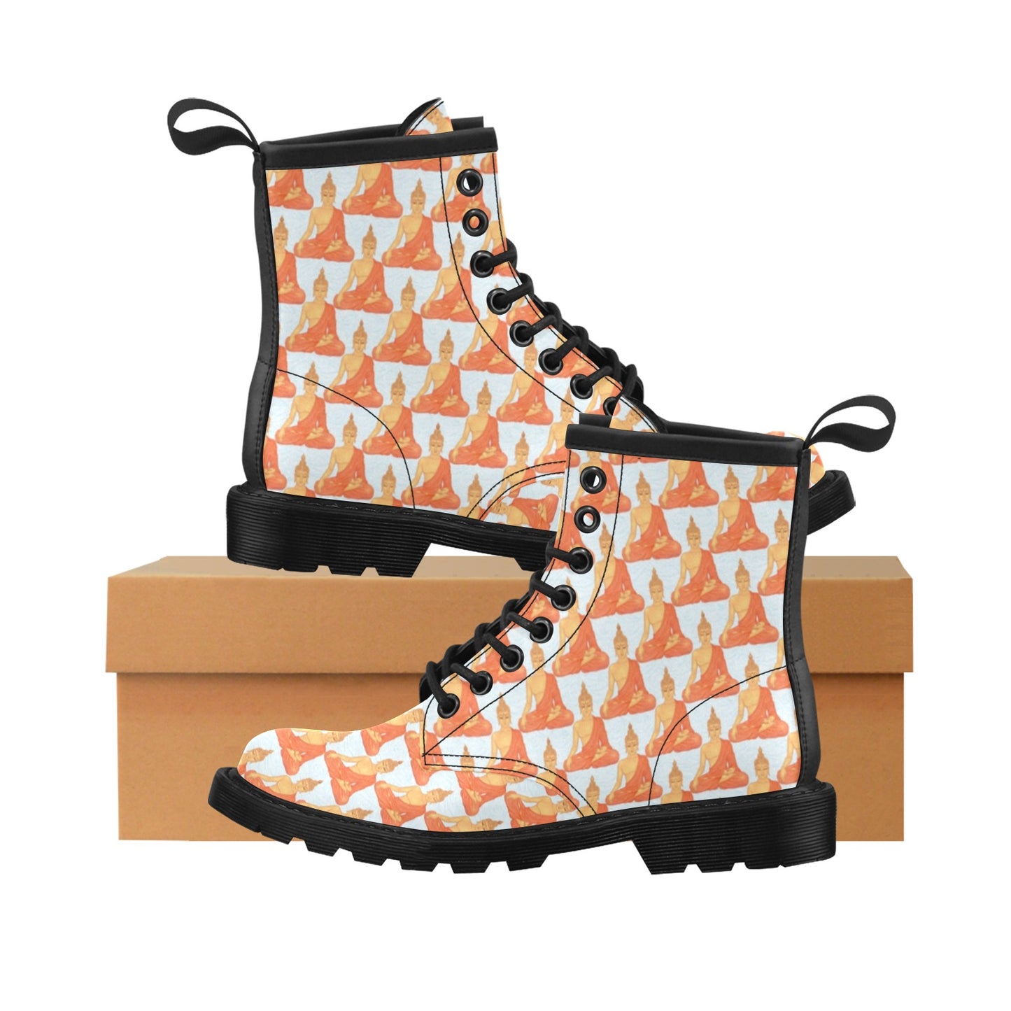 Buddha Pattern Print Women's Boots