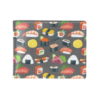 Sushi Pattern Print Men's ID Card Wallet
