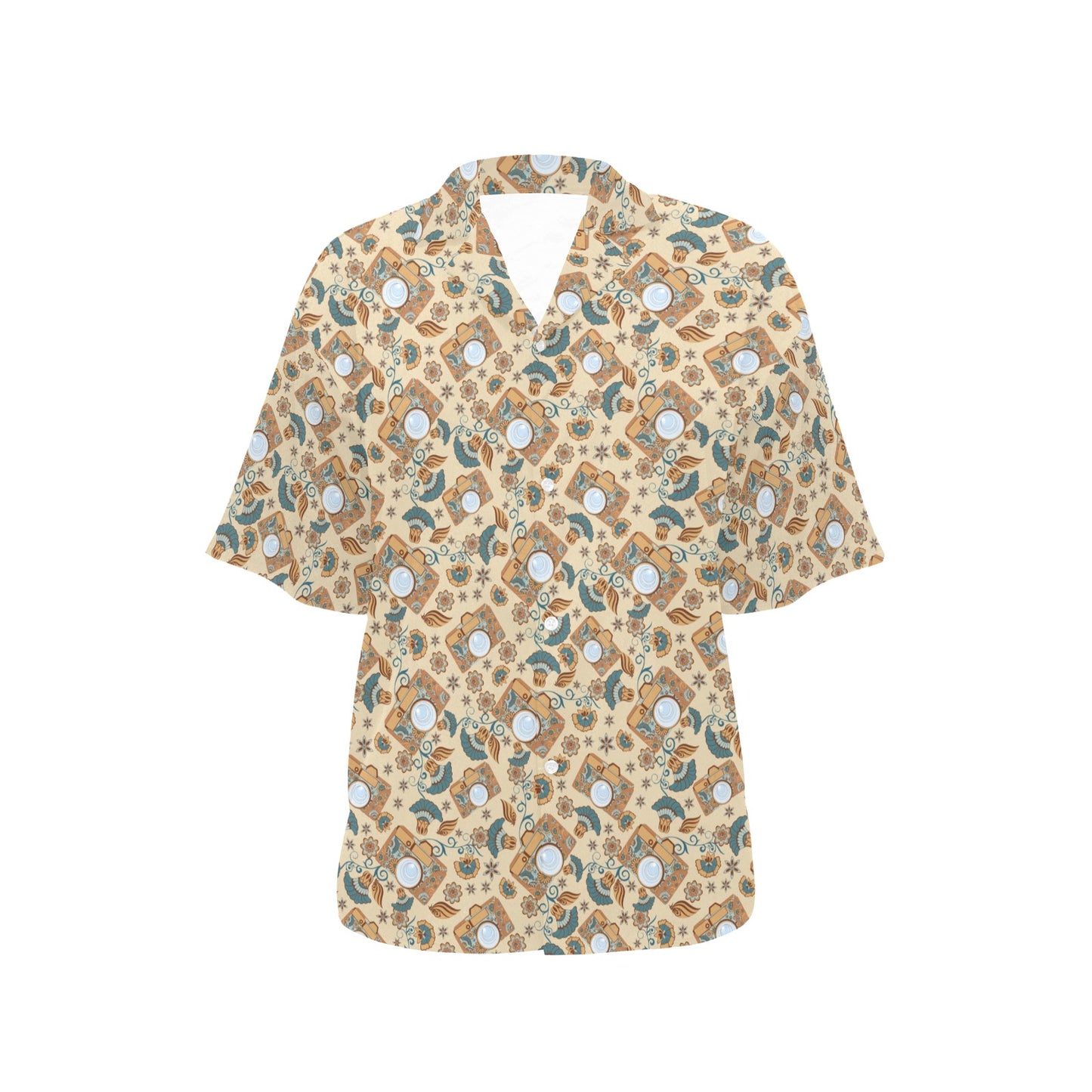 Camera Pattern Print Design 05 Women's Hawaiian Shirt