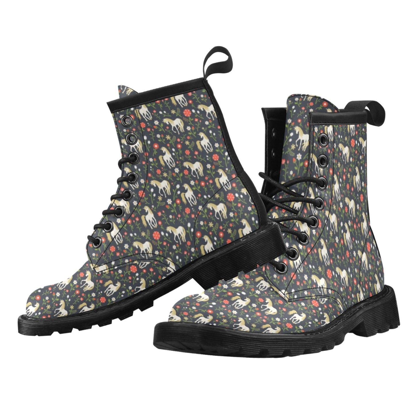 Unicorn Print Design LKS301 Women's Boots