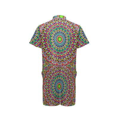 Bohemian Colorful Style Print Men's Romper