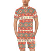 Aztec Red Print Pattern Men's Romper