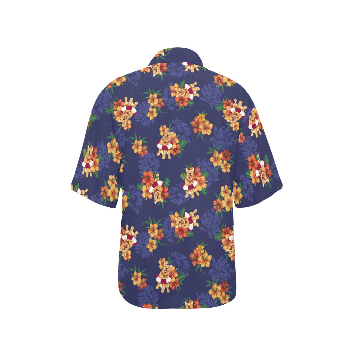 Hawaiian Themed Pattern Print Design H02 Women's Hawaiian Shirt