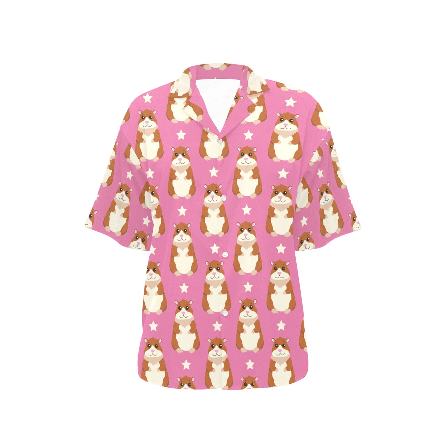 Hamster Cute Pattern Print Design 02 Women's Hawaiian Shirt